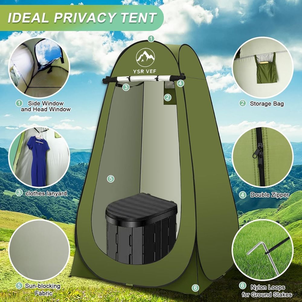 Portable Toilet Kit, Camping T - Outdoor Camp ulasan dan harga
