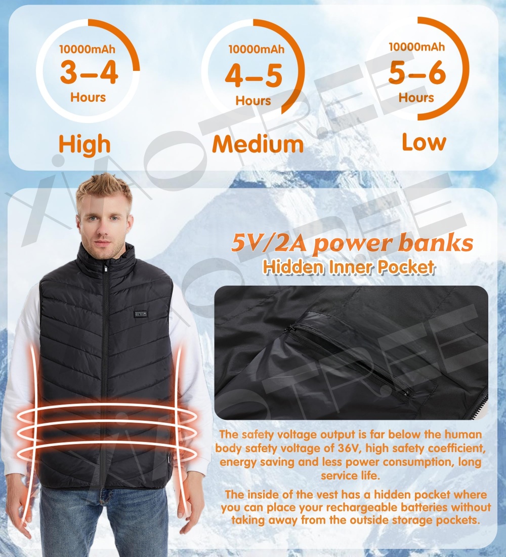 28/9 Areas Heated Vest Men Jac - Outdoor Camping Vest ulasan dan harga